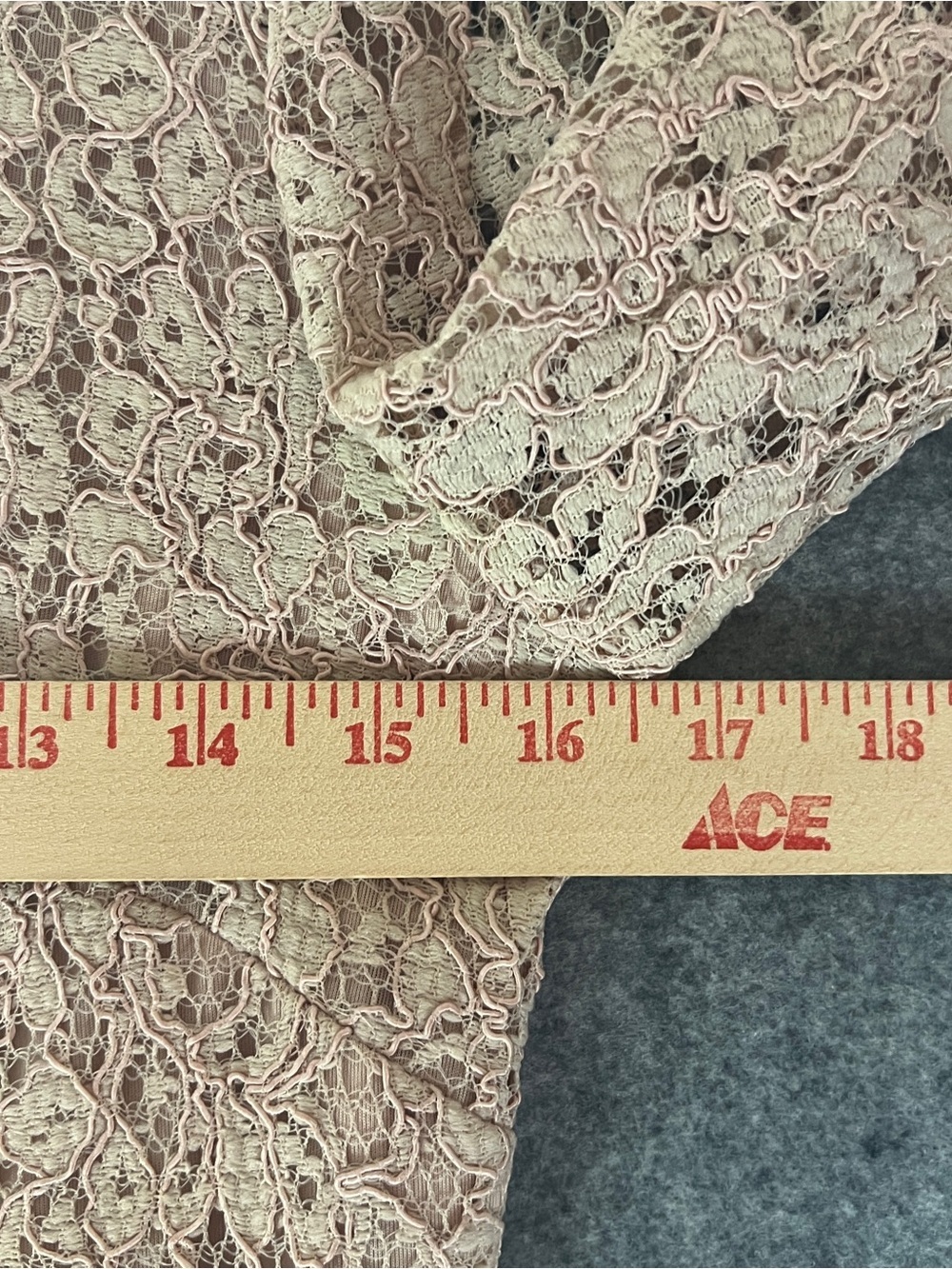 ADRIANNA PAPELL Blush Pink Lace Square Neck Long Sleeve Sheath Dress Size 10 - Picture 11 of 15